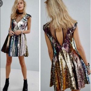 Free People Mermaid Combo Sequin Dress